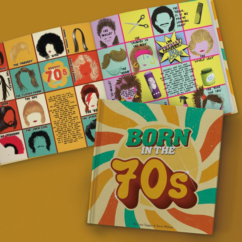 Born in the 70s cover and sample spread