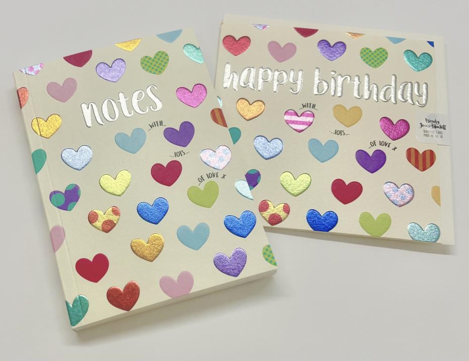 Hearts A6 Notebook & Card