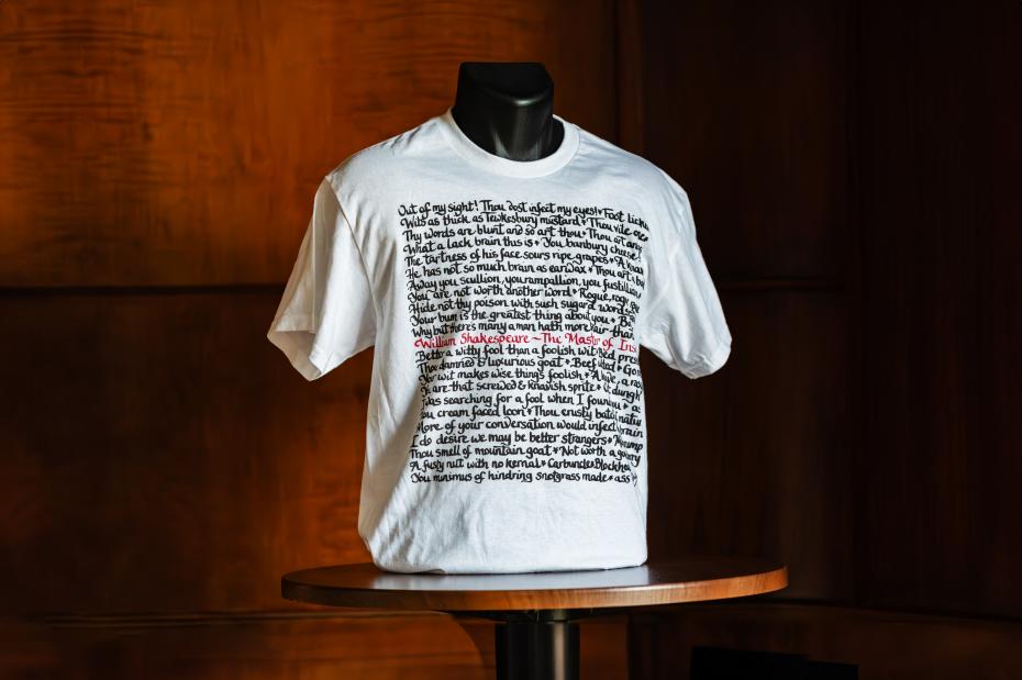 Master of Insults Adult T-shirt - Copyright: Photography by Sara Beaumont