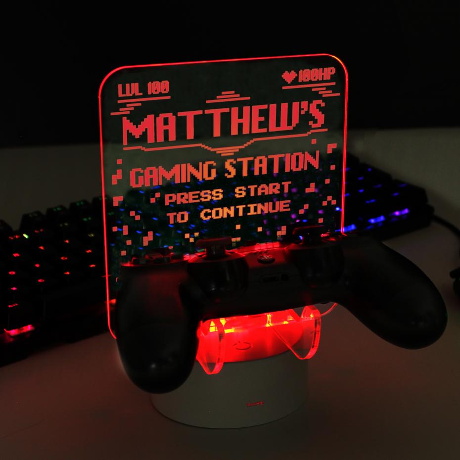 Personalised LED Gaming Controller Stand 4