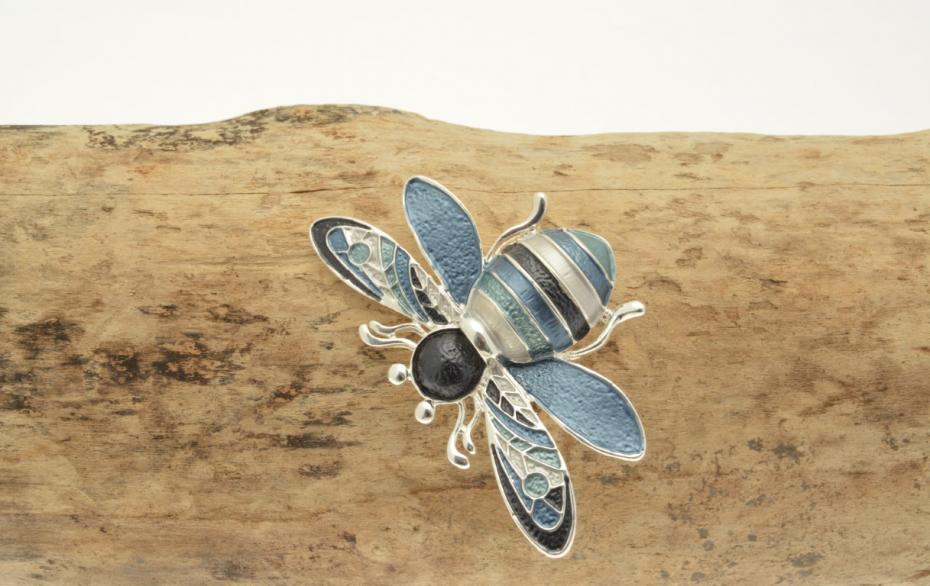 Best-Selling Magnetic Bumble Bee brooch now available in Blue