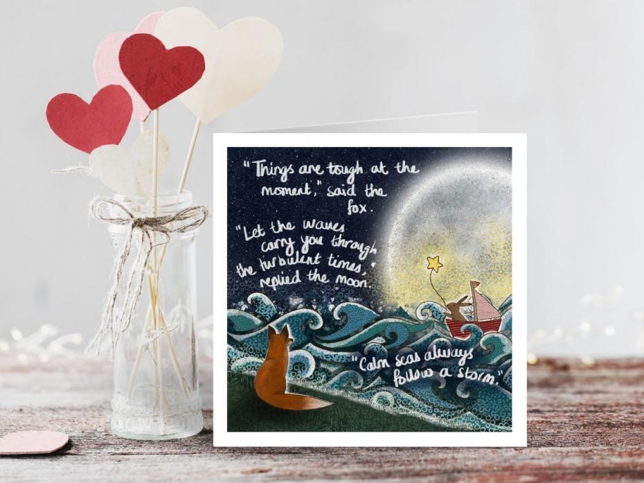 'Waves' greeting card