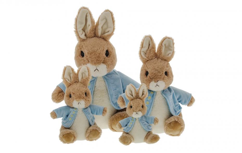 Peter Rabbit is available in 4 sizes