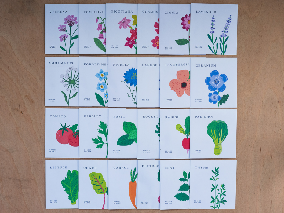 flower and veg seeds included with the calendars