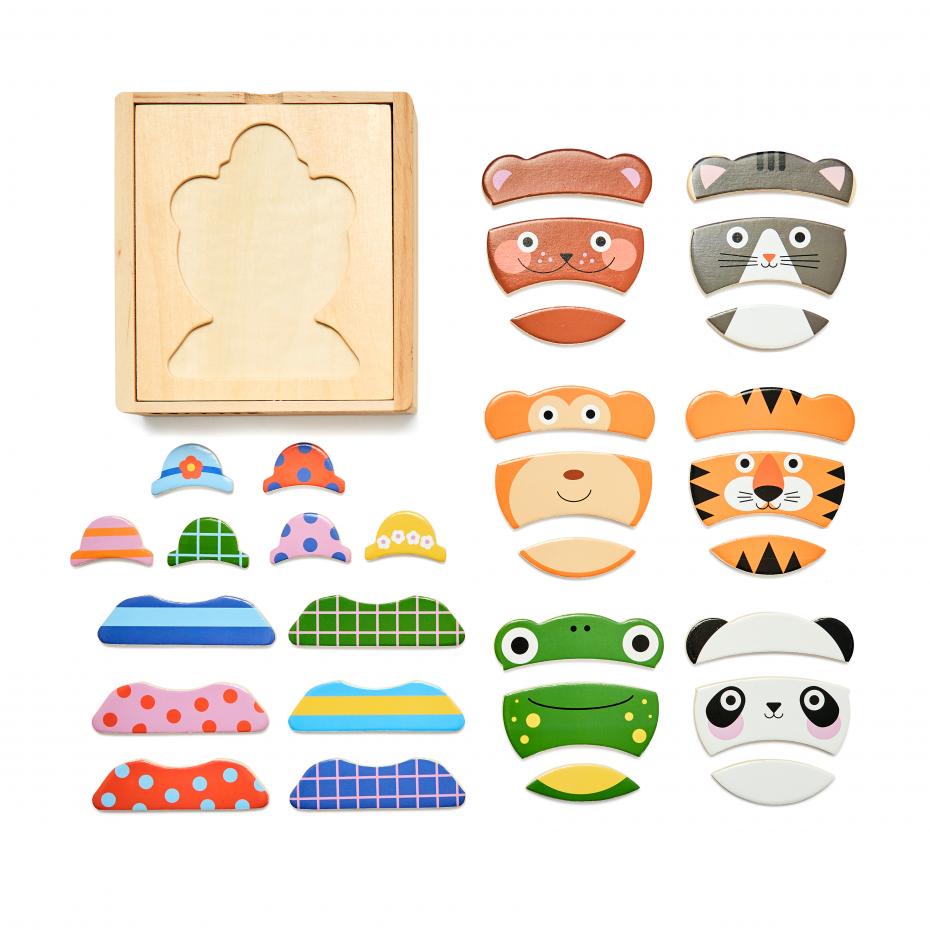 KIDOKI Animal Mix Up! Wooden Puzzle