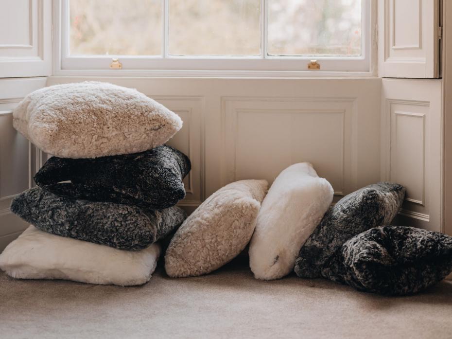 Waste Less Sheepskin Cushions