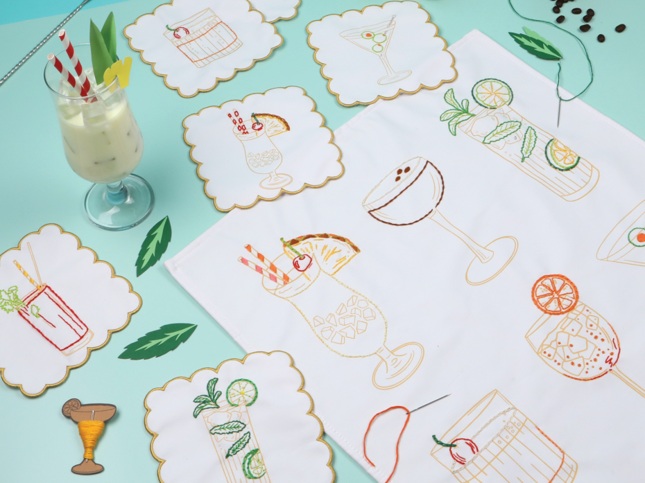 Stitch Your Cocktails! Alternative Embroidery Kits