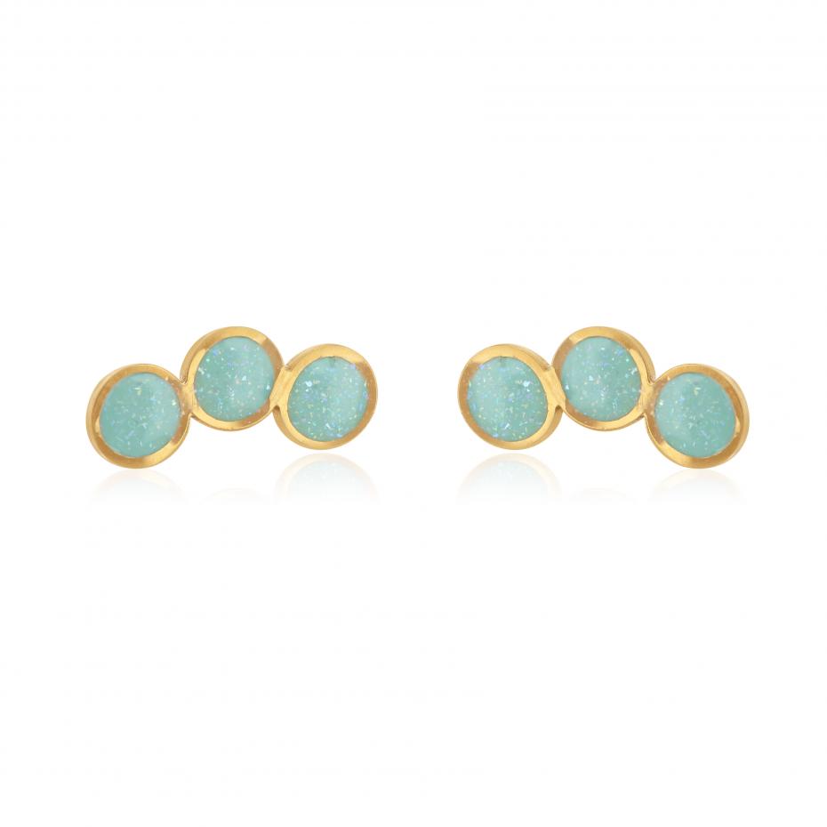 Mint Enamel Climber Studs