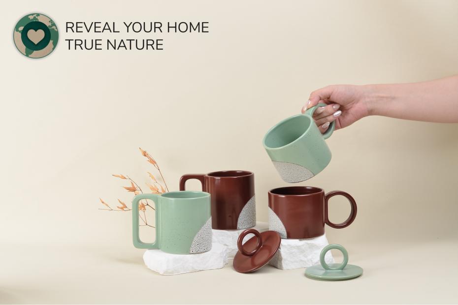 Eco-friendly mugs with lids