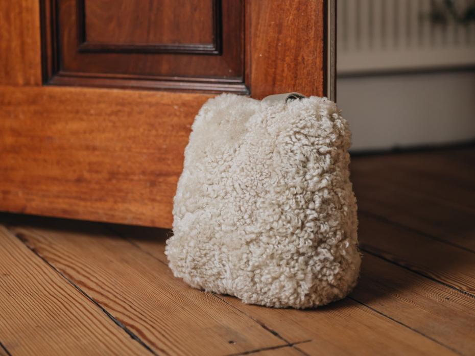 Waste Less Sheepskin Door Stop