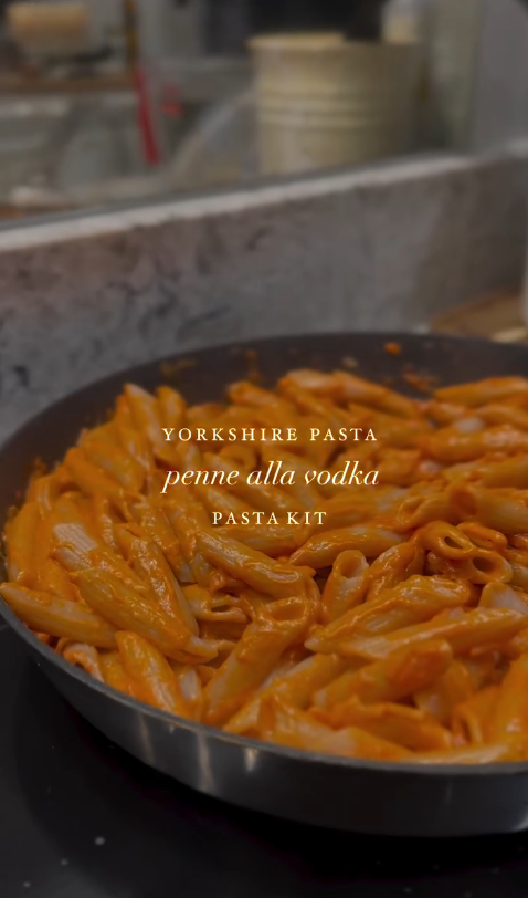 Cooking our Penne Alla Vodka Recipe Kit