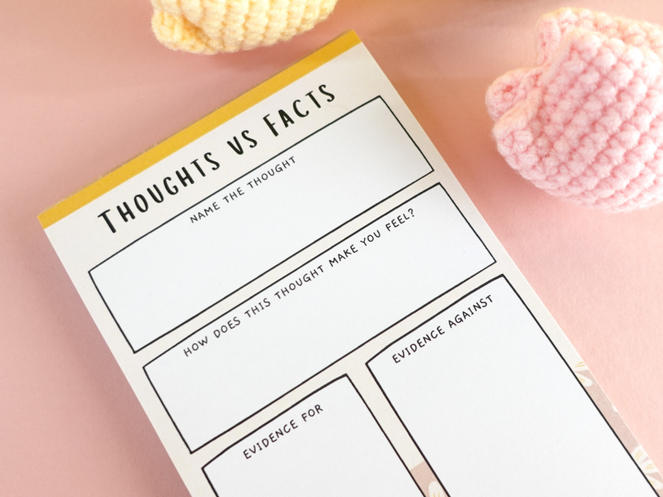 Thoughts vs Facts Notepad