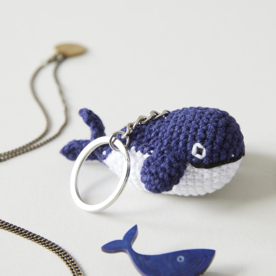 Hope the Whale Crocheted Keyring