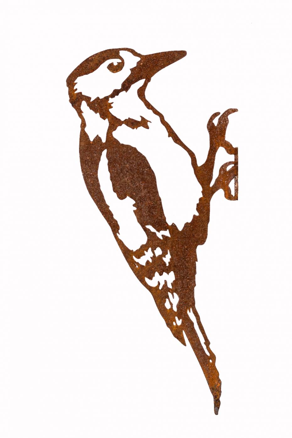 Fully Rusted Woodpecker Wall Mount