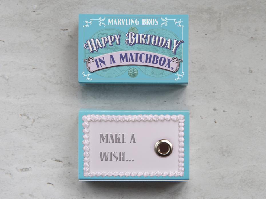 Happy Birthday In A Matchbox front and back