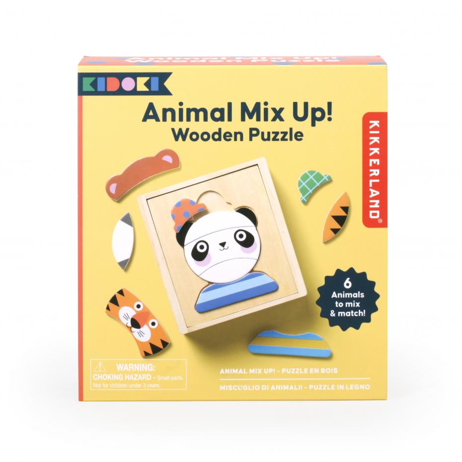 KIDOKI Animal Mix Up! Wooden Puzzle