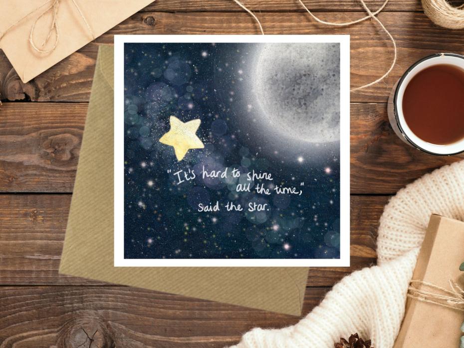 'Star' greeting card