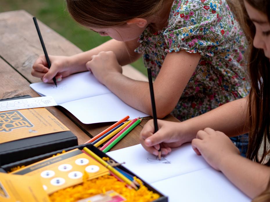 A sketchbook for drawing and colouring