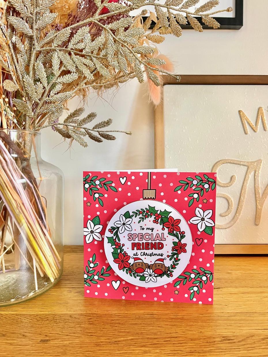 Special Friend Christmas Coaster Card