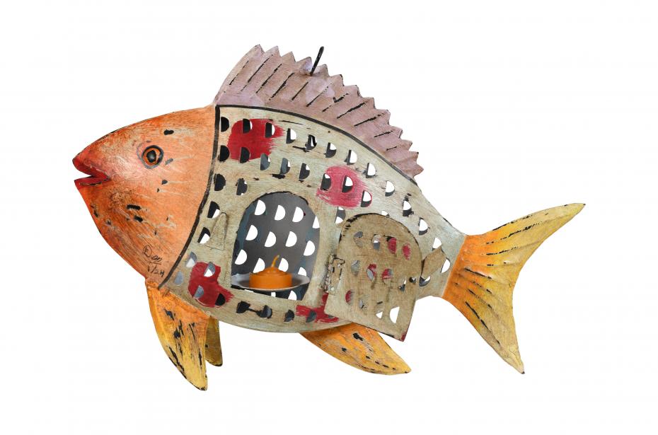 Jardinopia - Fairtrade, handmade, recycled Indian Tealight Fish