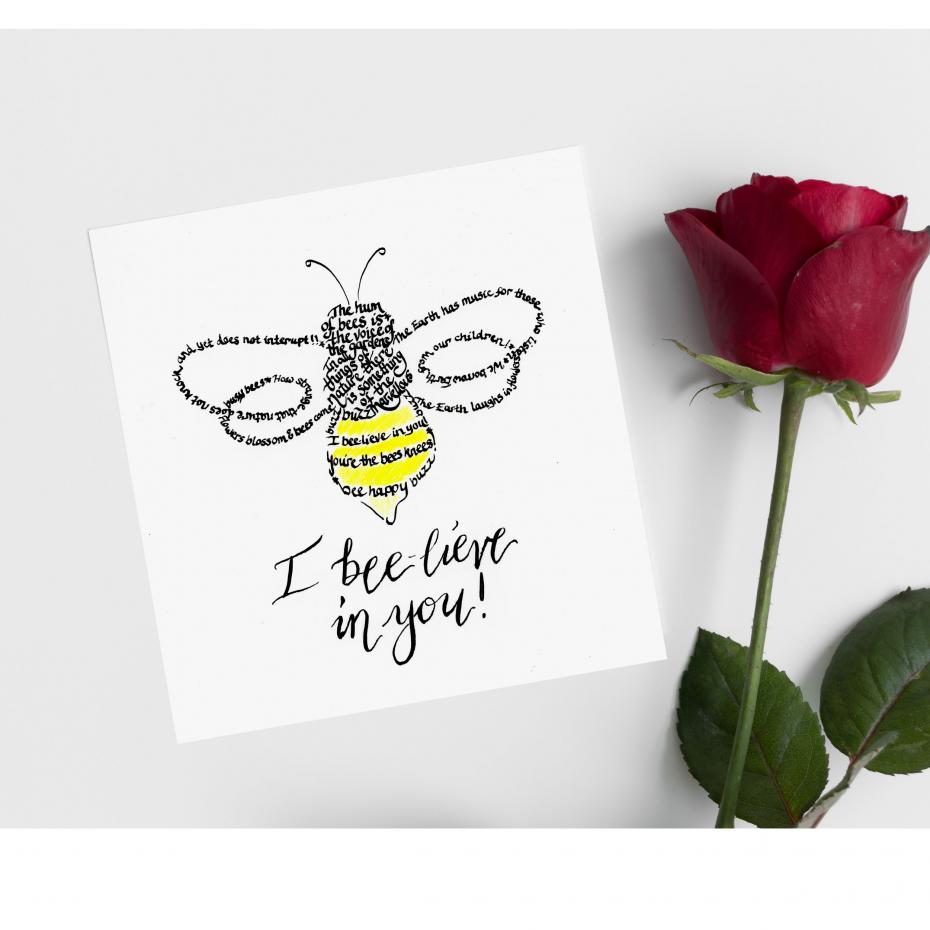 A lovely sentiment card - filled with quotes about bees and nature, this is the perfect pick-you-up card.