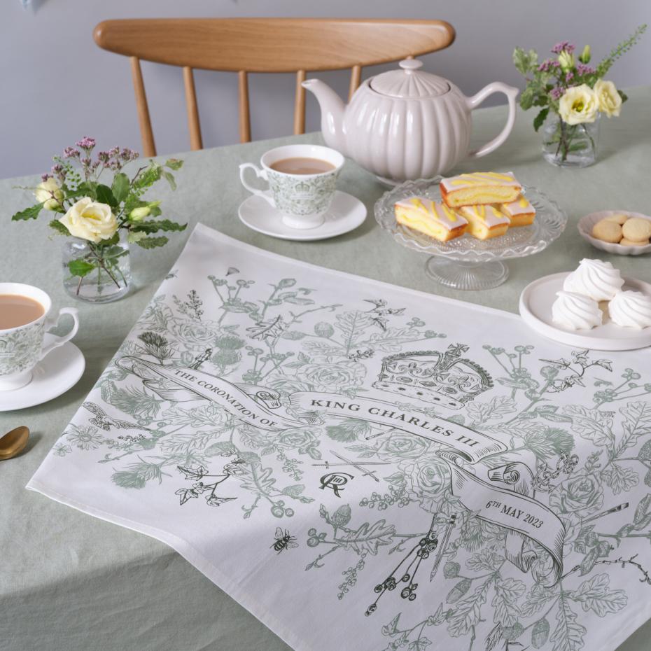 King Charles III Coronation Tea Towel - Handmade in the UK - how we make our textiles