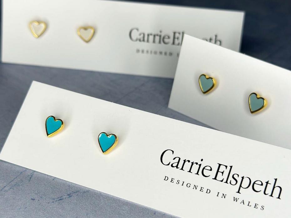 Carded Enamel Hearts