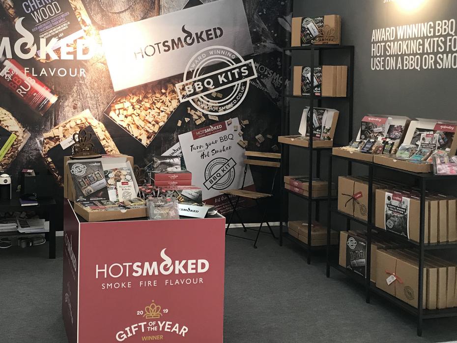 Hot Smoked's range of BBQ & Smoking Kits on display