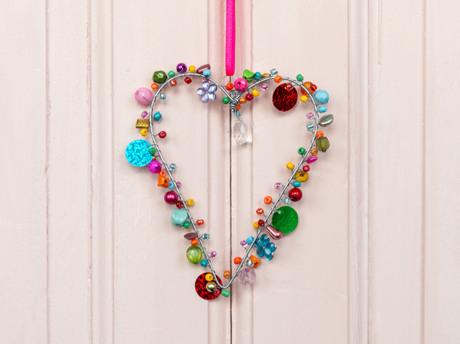 Beaded heart - medium