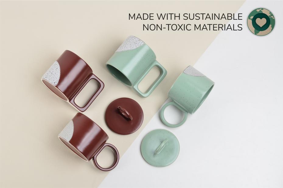 Eco-friendly mugs with lids