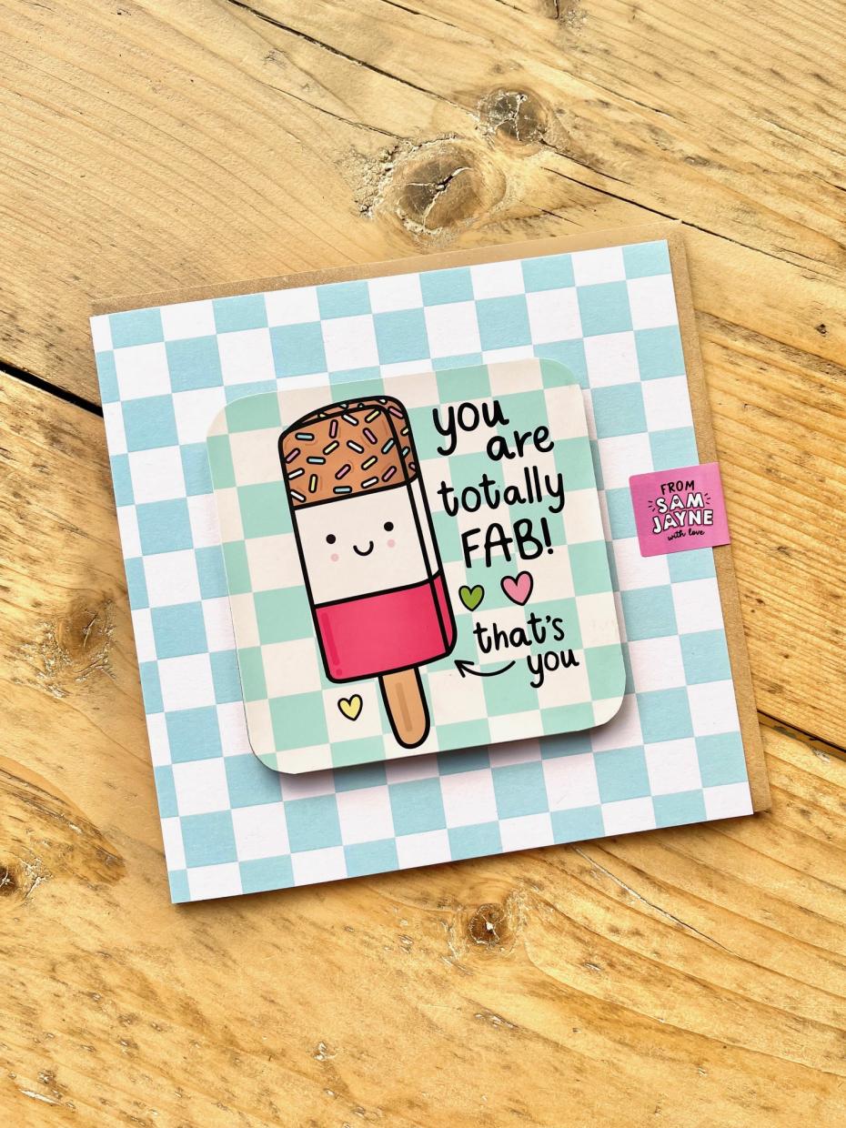 You're FAB! Coaster Card