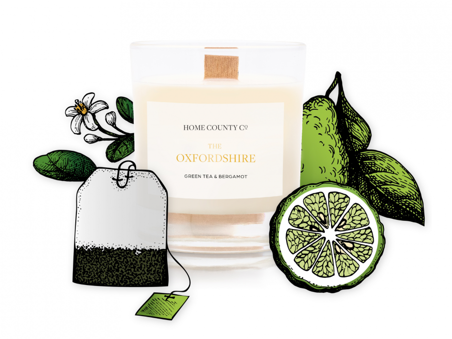 The Oxfordshire - Green Tea & Bergamot Candle