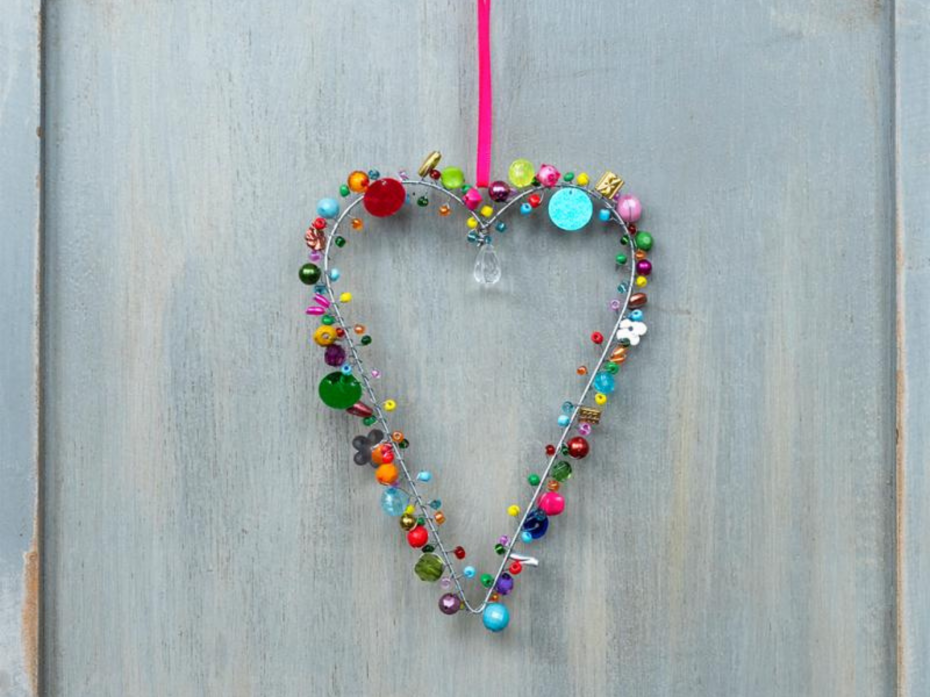 Beaded heart - small