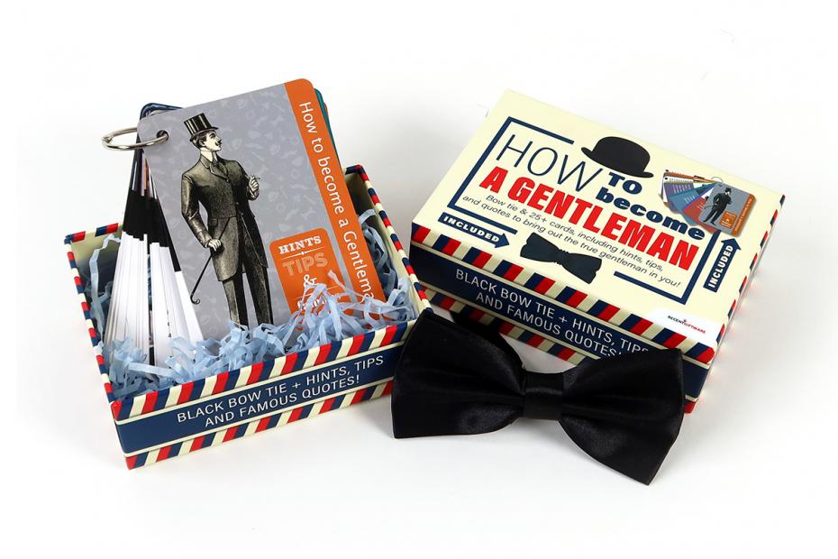 Powerpack Gentleman - deck of cards + Black bow tie