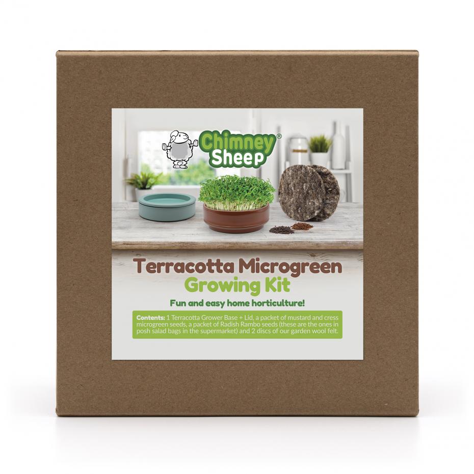 The Microgreen Grower comes in a sturdy Kraft box with sustainably printed label