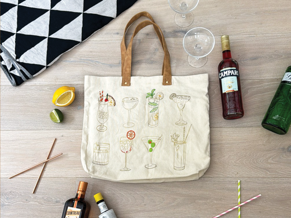 Cocktails Tote Bag