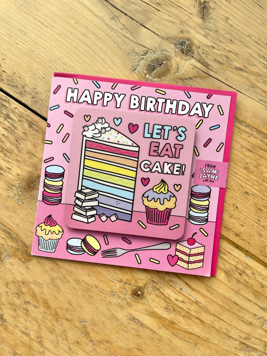 Let's eat cake! Coaster Card