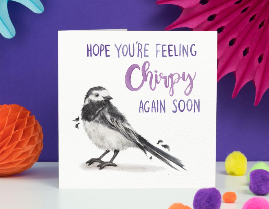 Wagtail Get Well Soon Card