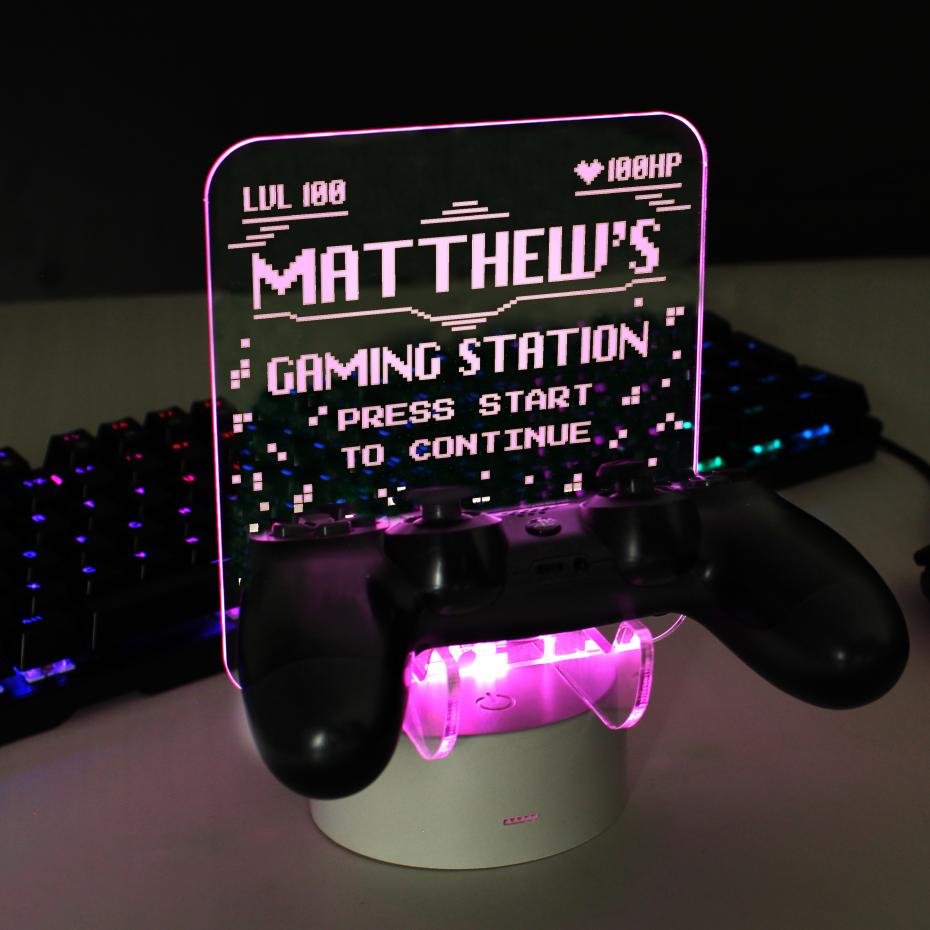 Personalised LED Gaming Controller Stand 6