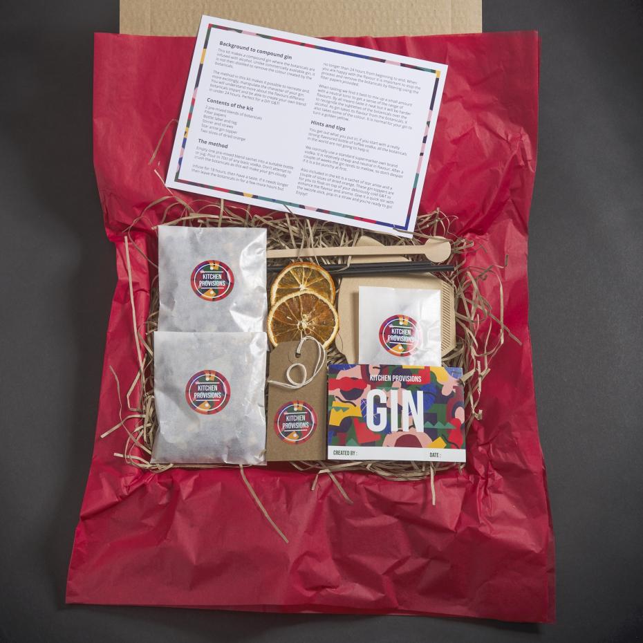 Letterbox Gin Kit packed contents