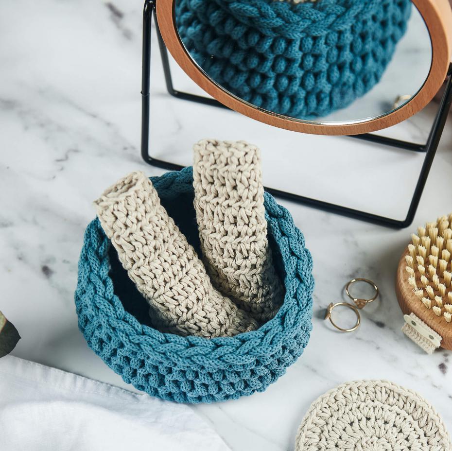 Spa Bathroom Crochet Kit Teal