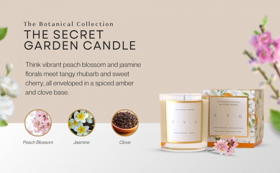 The Secret Garden Candle & Box with Description