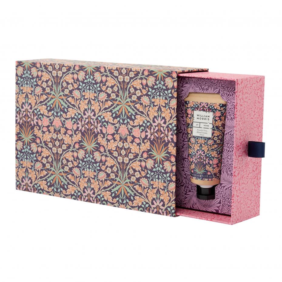 Hyacinth print reusable drawer box for extra bedside storage