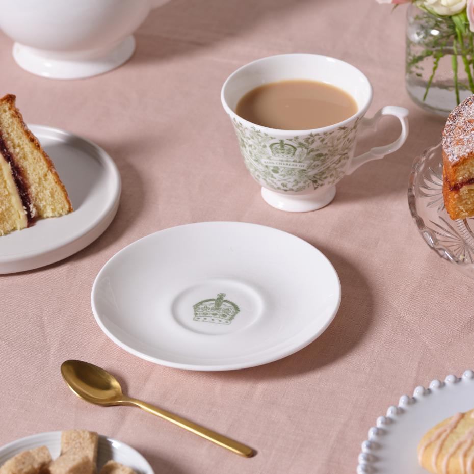 King Charles III Coronation Saucer Detail