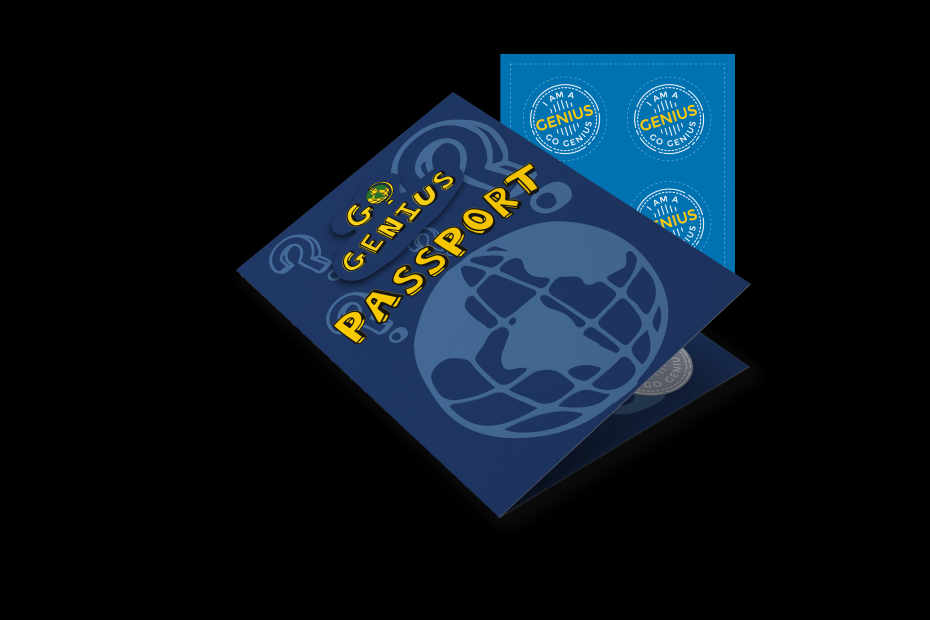 Go Genius Times Tables - The Board Game  (passport and genius stamps)