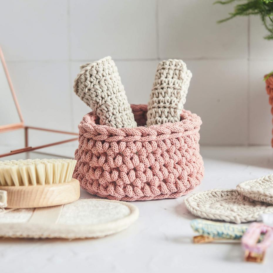 Spa Bathroom Crochet Kit Blush