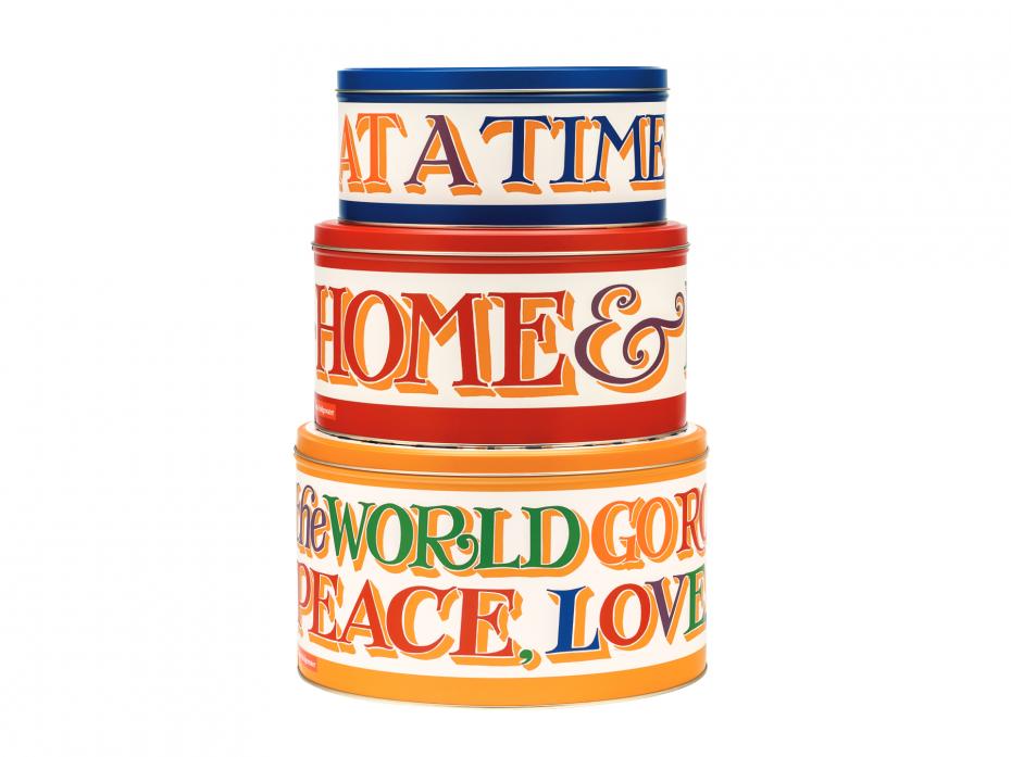 Emma Bridgewater - Brighter World Set of 3 Round Cake Tins