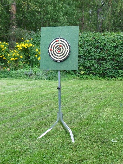 Outdoor dartboard set up