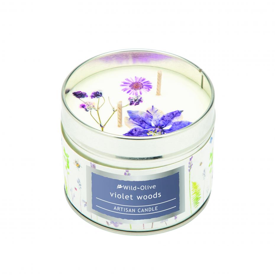 Violet Woods Artisan Candle